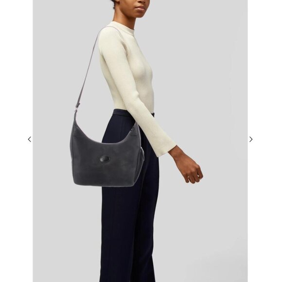 Vintage Longchamp Le Pliage Black Nylon Exterior Extra Large Shoulder Bag - Picture 1 of 14